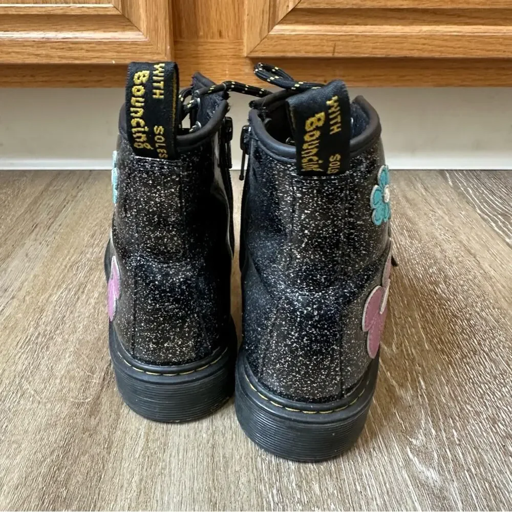 Dr Martens Multi 1460 Cosmic Glitter Floral Girls Boots 4